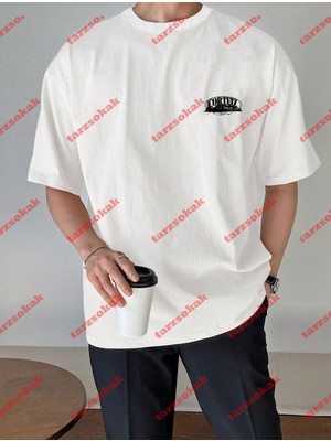 Tarz Sokak     Erkek/kadın Corteiz Baskılı Kısa Kollu Bisiklet Yaka T-Shirt