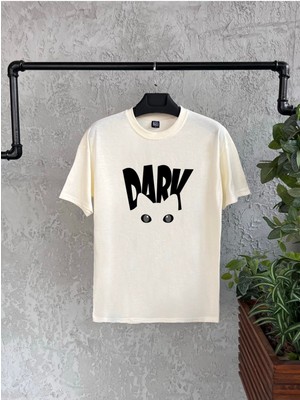 Tarzsokak Dark Baskılı Bej Oversize Erkek