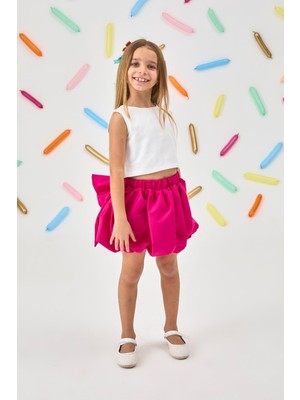 Fuşya  Kız Çocuk Balon Etek - Anna