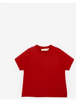 Kırmızı  Penye Basic Çocuk Tişört