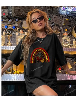 Tarzsokak Leopar Desenli Gökkuşağı Kalp