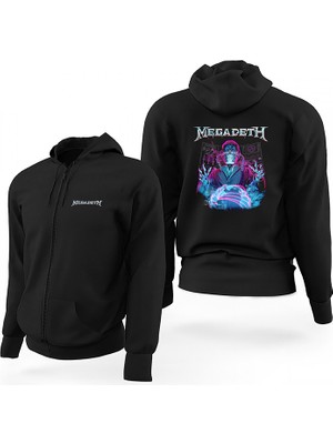 Megadeth Ruler Of The World Siyah Fermuarlı Limited Edition Kapşonlu Sweatshirt
