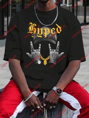 Tarzsokak Model 3428 Erkek Yazlık Yuvarlak Yaka Kısa Kollu Günlük Tişört, Yaz