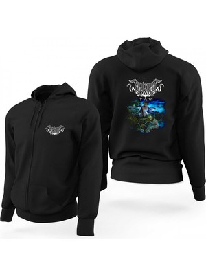 Arkona Yav Siyah Fermuarlı Limited Edition Kapşonlu Sweatshirt