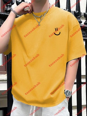 Tarzsokak Model 3383 Erkek Yazlık Yuvarlak Yaka Kısa Kollu Günlük Tişört, Yaz