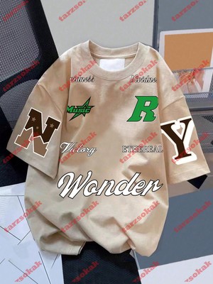 Tarz Sokak Tarzsokak Model 3767 Erkek Yazlık Yuvarlak Yaka Kısa Kollu Günlük Tişört, Yaz