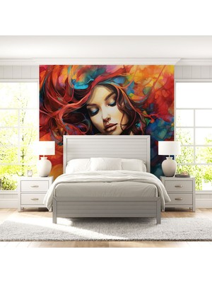 Soyut Sanat Kadın Portre Duvar Kağıdı