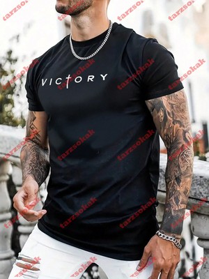 Tarzsokak Model 3938 Erkek Yazlık Yuvarlak Yaka Kısa Kollu Günlük Tişört, Yaz