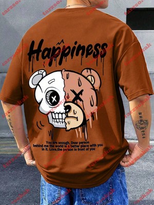 Tarzsokak Model 3241 Erkek Yazlık Yuvarlak Yaka Kısa Kollu Günlük Tişört, Yaz