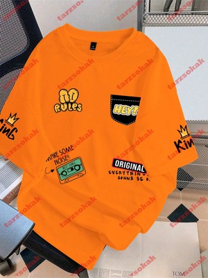 Tarzsokak Model 3440 Erkek Yazlık Yuvarlak Yaka Kısa Kollu Günlük Tişört, Yaz