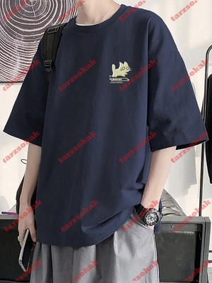 Tarzsokak Model 3542 Erkek Yazlık Yuvarlak Yaka Kısa Kollu Günlük Tişört, Yaz