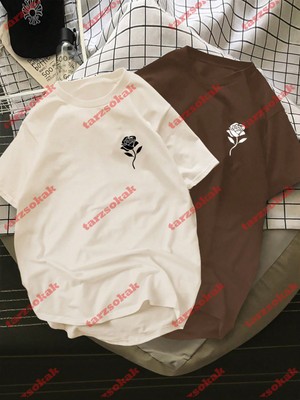 Tarzsokak Model 3243 Erkek Yazlık Yuvarlak Yaka Kısa Kollu Günlük Tişört, Yaz