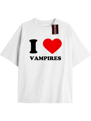 Tarz Sokak Y2K Twilight Team I Love My Boyfriend Tshirt Kod-Edward