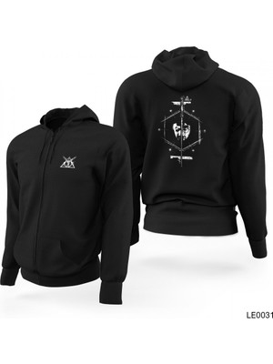 Harry Potter Siyah Fermuarlı Limited Edition Kapşonlu Sweatshirt