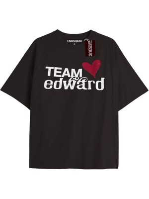 Tarz Sokak Y2K Twilight Team I Love My Boyfriend Tshirt Kod-Edward