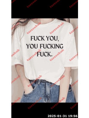 Tarzsokak Slogan Unisex Yazılı Oversize Tshirt TWGWBR26