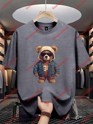 Tarzsokak Model 3852 Erkek Yazlık Yuvarlak Yaka Kısa Kollu Günlük Tişört, Yaz