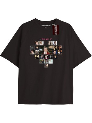 Tarz Sokak Y2K Twilight Team I Love My Boyfriend Tshirt Kod-Edward