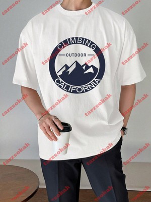 Tarzsokak Model 3909 Erkek Yazlık Yuvarlak Yaka Kısa Kollu Günlük Tişört, Yaz