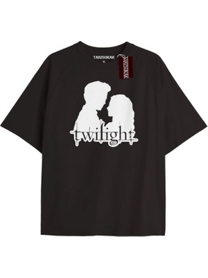 Tarz Sokak Y2K Twilight Team I Love My Boyfriend Tshirt Kod-Edward