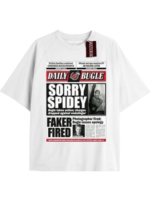 Tarz Sokak Spider-Man Gazete Baskı Model No Way Home Tshirt