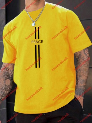 Tarzsokak Model 3978 Erkek Yazlık Yuvarlak Yaka Kısa Kollu Günlük Tişört, Yaz