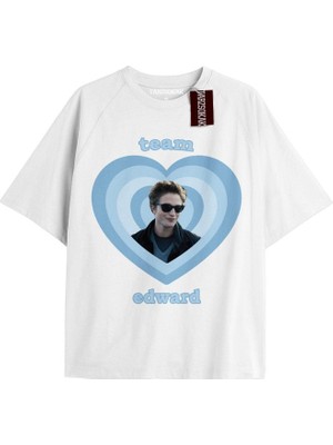 Tarz Sokak Y2K Twilight Team I Love My Boyfriend Tshirt Kod-Edward