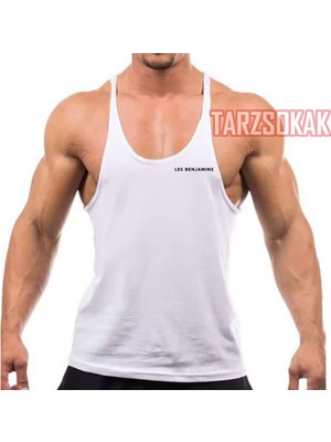 Tarz Sokak Tarzsokak Gym Tank Top Kadın Fitness Sporcu Atleti Oversize Kısa Kol Nefes Alan Kumaş