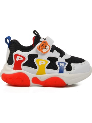 Pepino Siyah Cırtlı Fileli Hafif Erkek Çocuk Spor Ayakkabı 1914 B