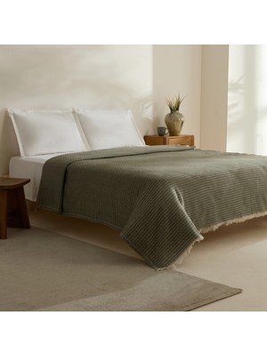 Karaca Home Caris Çift Kişilik Tek Pike Haki