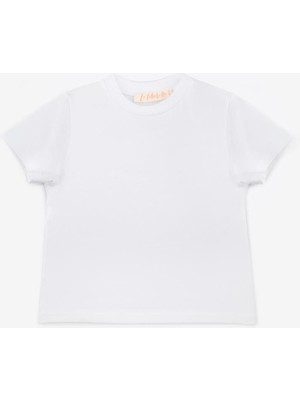 Beyaz  Penye Basic Çocuk Tişört