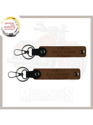 Açık Kahve, Hız Severlere, İsim Plaka ve A+ Kan Grubu Yazılı Özel Üretim 2'li Anahtarlık, Sürpriz Hediye
