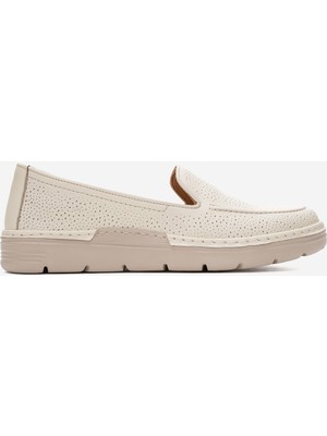 Kadın Ortopedik Taban Comfort Günlük Ayakkabı Gerçek Deri Cr 2206 Bej