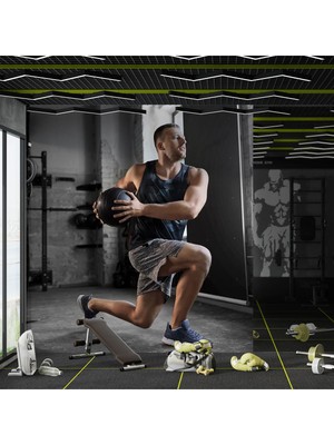 Spor Salonu Desenli Silinebilir Kumaş Duvar Kağıdı - En x Boy