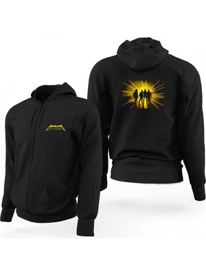 Metallica Lux Æterna Grup Siyah Fermuarlı Limited Edition Kapşonlu Sweatshirt