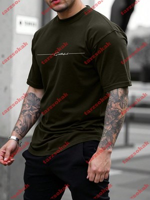 Tarzsokak Model 3477 Erkek Yazlık Yuvarlak Yaka Kısa Kollu Günlük Tişört, Yaz