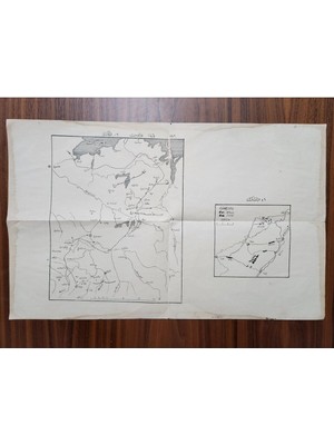 Baltık Denizi Krokisi 46X29CM Osmanlıca. Orijinal Dönemine Ait Kitap Çıkması. Nadir