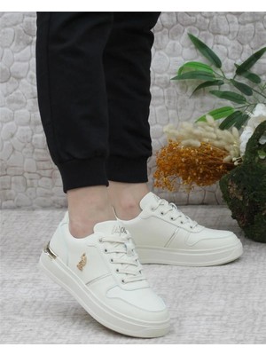 U.s. Polo Assn. Alka 5fx Kadın Bej Sneaker Ayakkabı