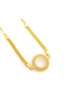 Yarım Altın Çerçeve Bileklik Çelik Altın Kaplama BLK-1080