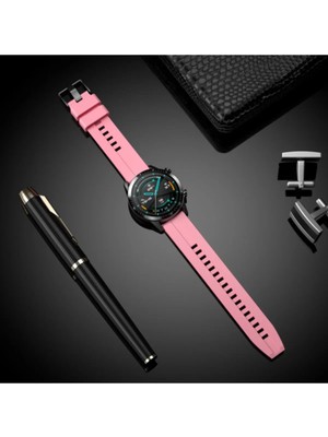 Nezih Case Huawei Watch Gt3 / Gt4 / Gt5 / Gt5 Pro 46MM Uyumlu 22MM Yumuşak Desenli Jel Silikon Kordon