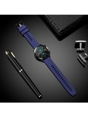 Nezih Case Huawei Watch Gt3 / Gt4 / Gt5 / Gt5 Pro 46MM Uyumlu 22MM Yumuşak Desenli Jel Silikon Kordon