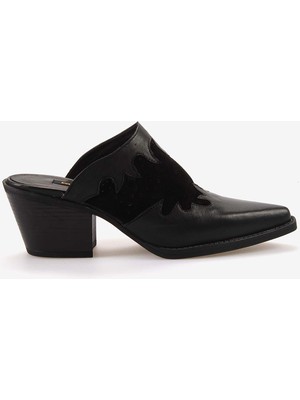 Kemal Tanca  Deri Topuklu Kadın Terlik 11808