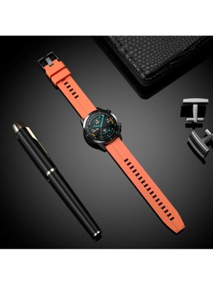 Nezih Case Huawei Watch Gt3 / Gt4 / Gt5 / Gt5 Pro 46MM Uyumlu 22MM Yumuşak Desenli Jel Silikon Kordon