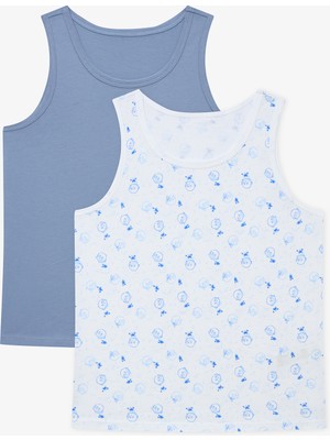 Penti Erkek Çocuk Pufferfish Balık Baskılı Pamuklu 2'li Atlet