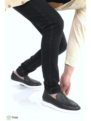 Erkek  Deri Düz Taban Bağcıksız Günlük Ayakkabı MR5Y/LF21193