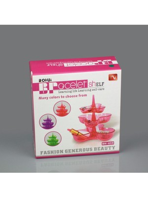 Teknotrust 3 Katlı Dekoratif Takı Aksesuar Makyaj Organizer Raf Yüzük Kutusu