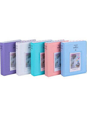 65 Fotoğraf Kapasiteli Pencereli Mavi Instax Polakart Fotoğraf Albümü