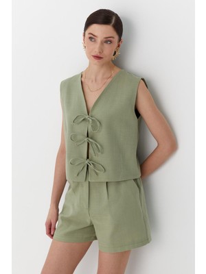 Keten Yelek Bluz Hakı