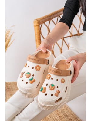 Slipcat Kadın Yüksek Tabanlı Deniz Sabo Sandalet Konforlu Doktor Hemşire Özellikli