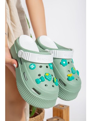 Slipcat Kadın Yüksek Tabanlı Deniz Sabo Sandalet Konforlu Doktor Hemşire İçin Rahat Tasarım